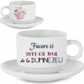 Canita cu farfurie si lingurita, Fiecare zi este un dar!